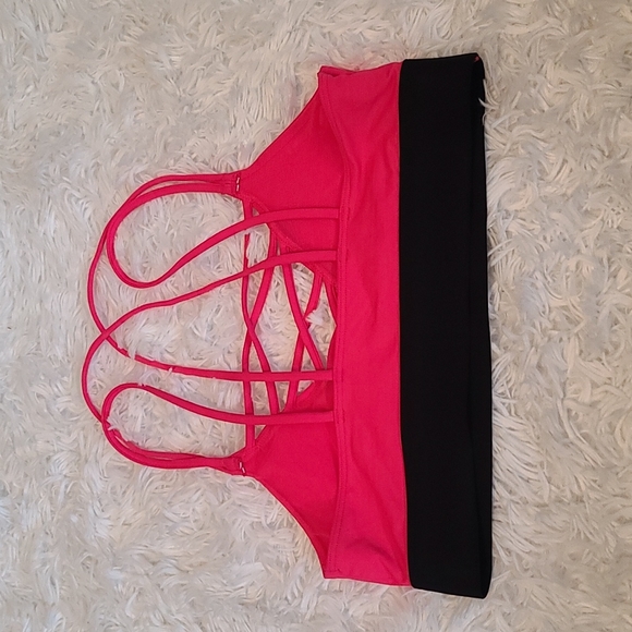 Pink VS | pink criss cross sports bra | size small - Picture 5 of 7